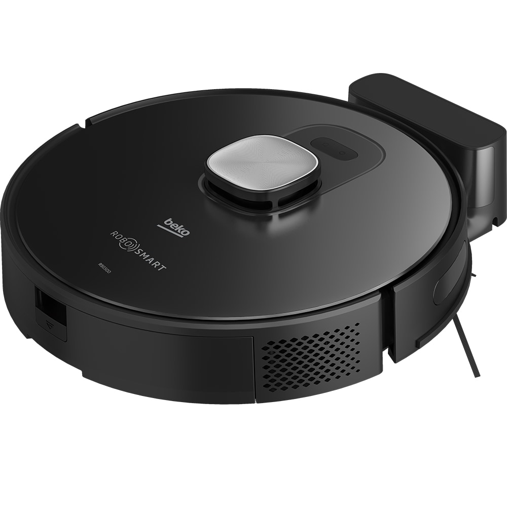 Aspirator robot 2in1 BEKO RoboSmart VRR84314VB, 0.4l, 14.4V, autonomie max 250 min, Wi-Fi, functie mop, negru-argintiu
