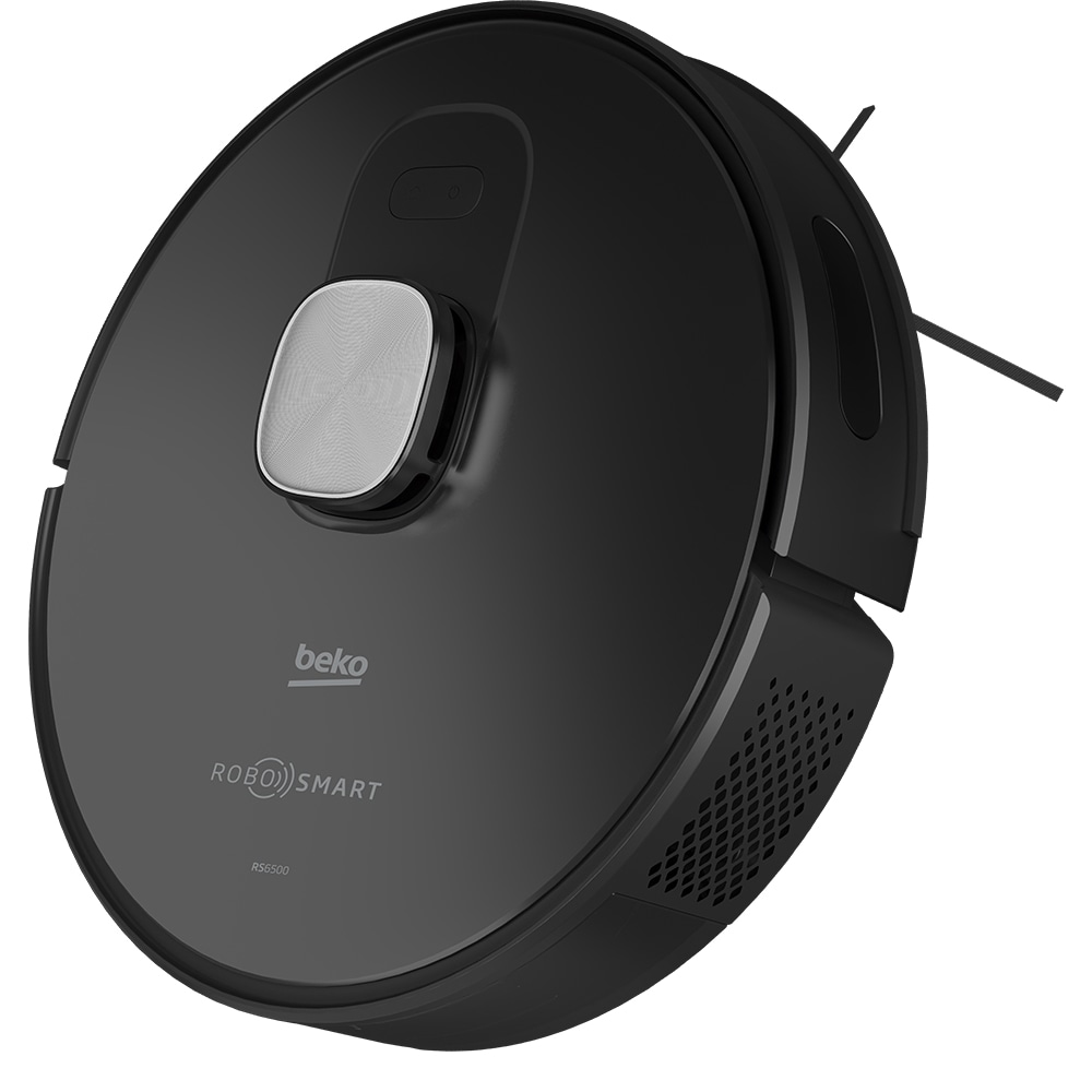 Aspirator robot 2in1 BEKO RoboSmart VRR84314VB, 0.4l, 14.4V, autonomie max 250 min, Wi-Fi, functie mop, negru-argintiu