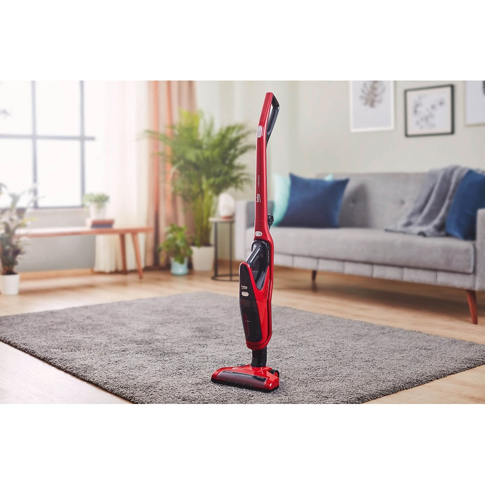 Aspirator vertical BEKO VRT61814VR, 0.5l, 14.4V, autonomie max 45 min, PerformCyclone, rosu-negru