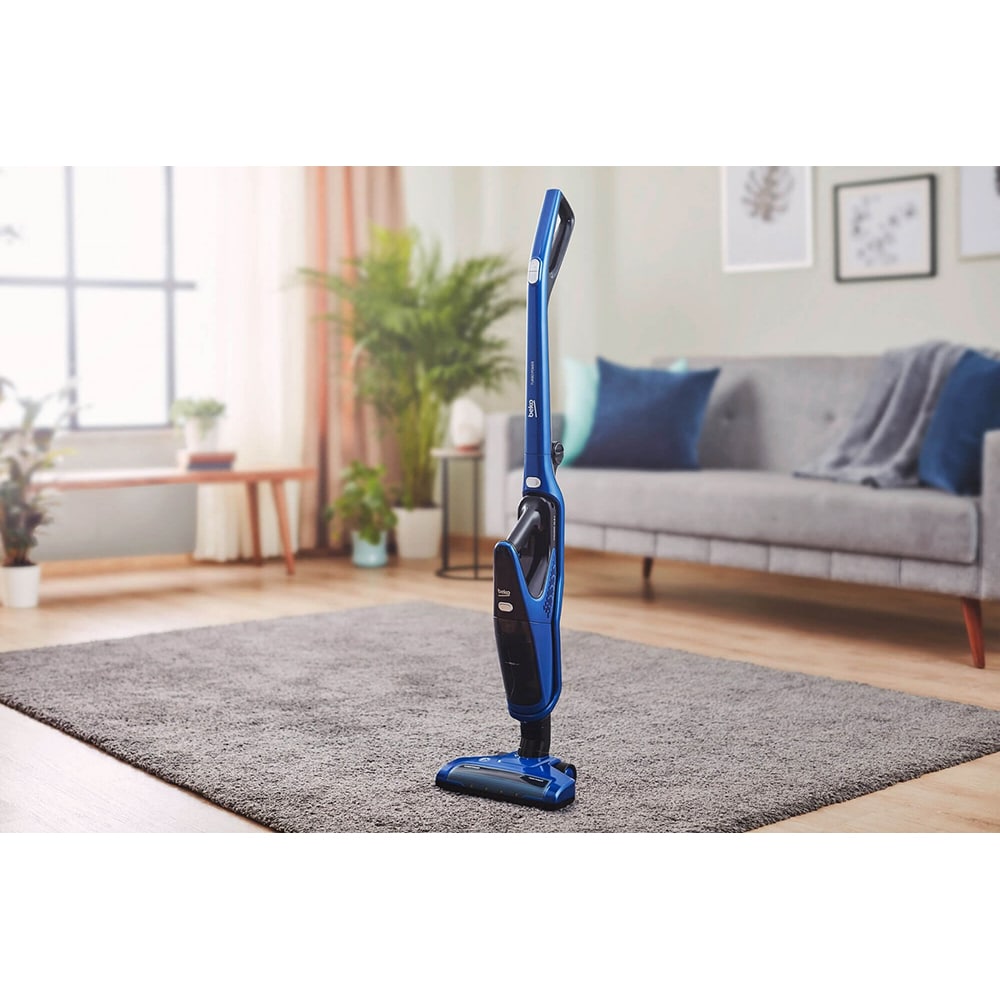 Aspirator vertical BEKO VRT61821VD, 0.5l, 21.6V, autonomie max 70 min, PerformCyclone, albastru inchis-negru