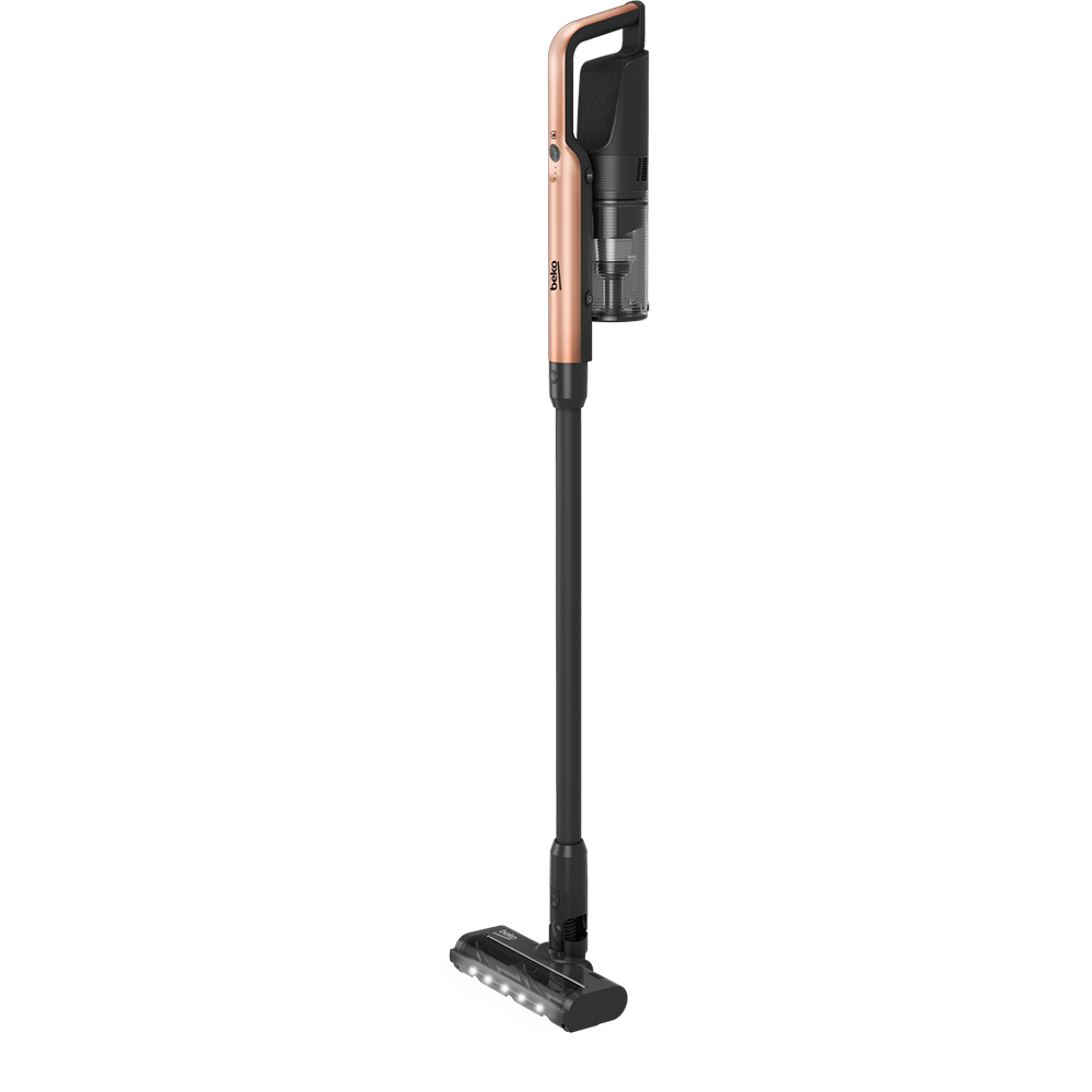 Aspirator vertical 2in1 BEKO VRT65421VC, 0.4l, autonomie max 40 min, TrayClean, negru-auriu