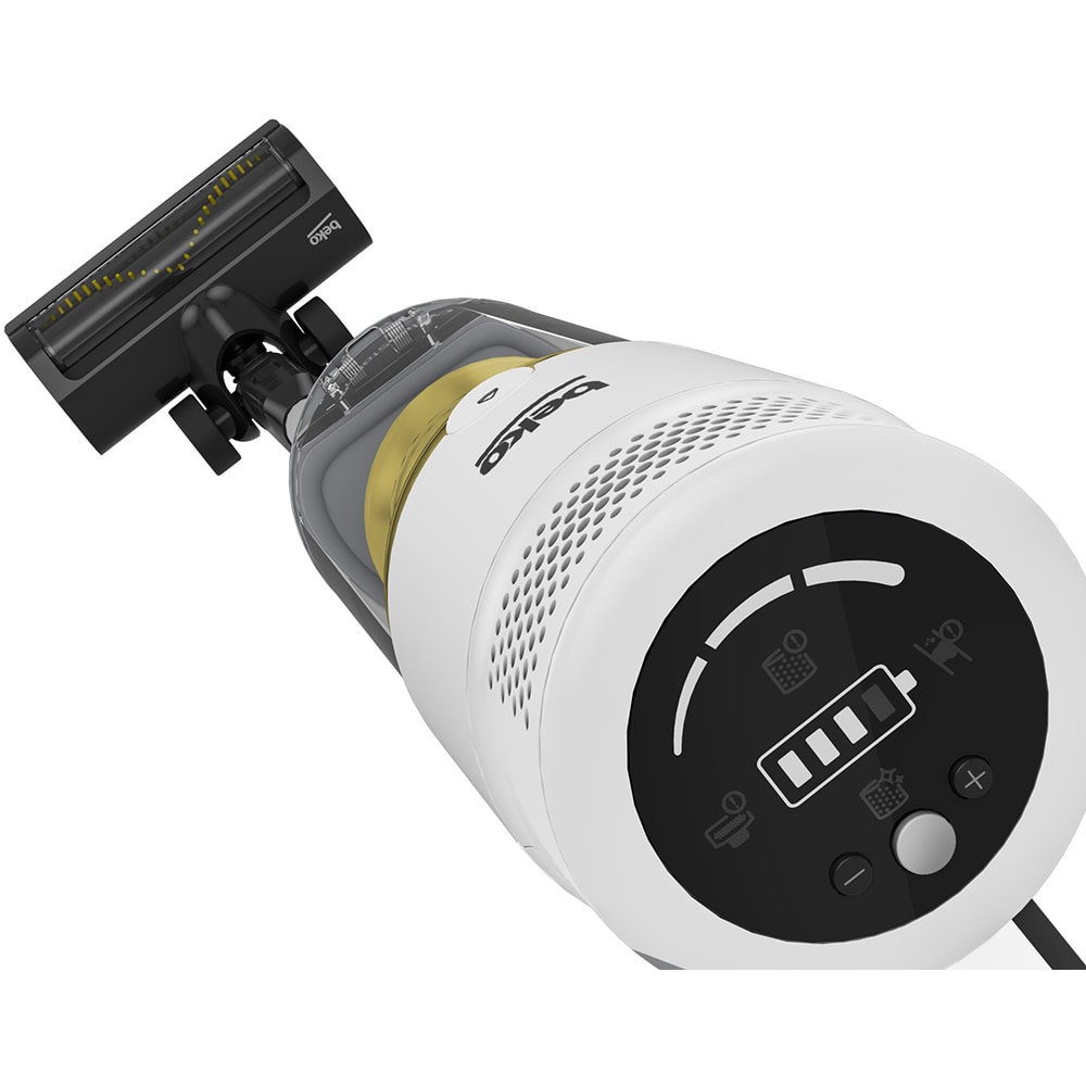 Aspirator vertical 2in1 BEKO PowerClean VRT76325VW, 0.5l, 25.2V, autonomie max 60 min, alb-negru