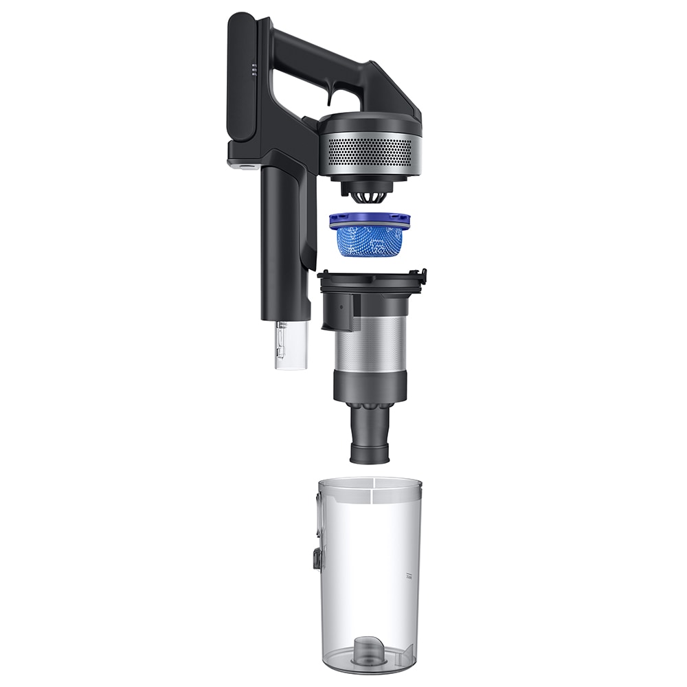 Aspirator vertical SAMSUNG Jet 75E Complete VS20B75ACR5/GE, 0.8l, 21.6V, autonomie max 60 min, argintiu-negru