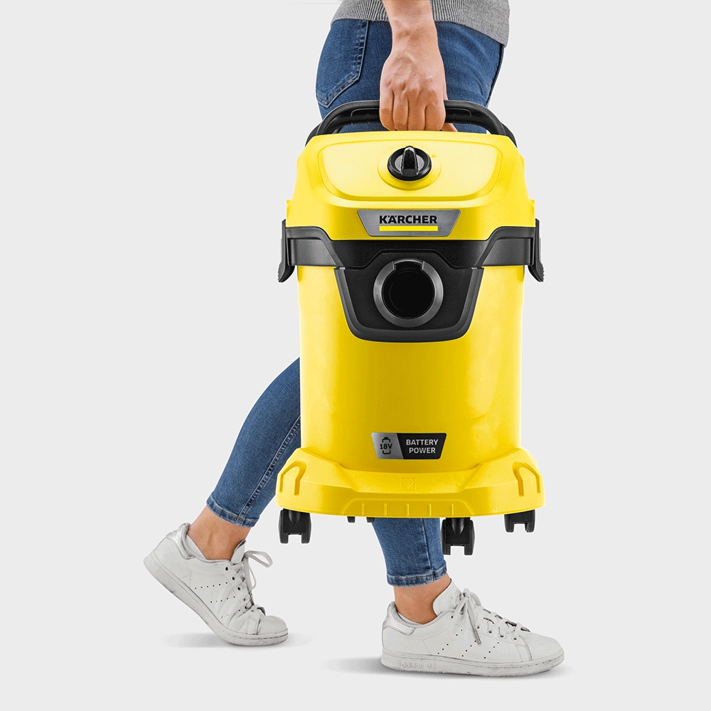 Aspirator fara sac KARCHER WD 3 18, 17l, 225W, 78dB, galben-negru