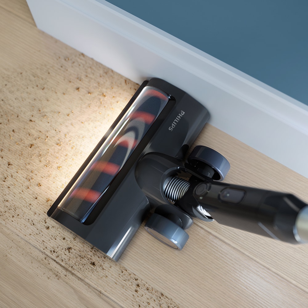 Aspirator vertical PHILIPS XC3031/01, 25.2 V, 0.27l, autonomie max 60 min, PowerCyclone 8, negru-albastru