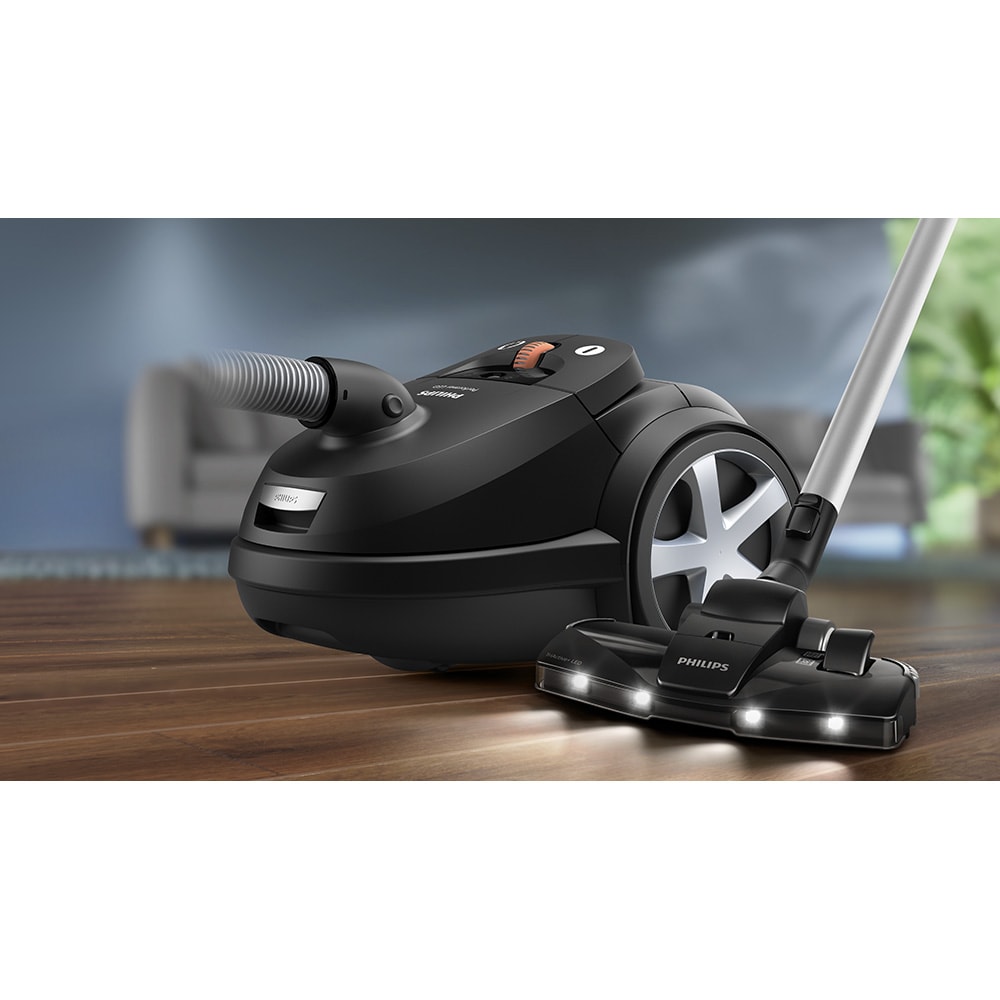 Aspirator cu sac PHILIPS XD8122/10, 4l, 900W, 77dB, negru