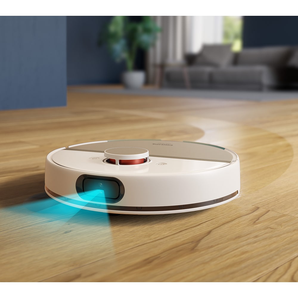 Aspirator robot PHILIPS Seria 7000 Aqua HomeRun XU7100/02, 0.26l, 14.4V, autonomie max 180 min, Wi-Fi, functie mop, alb-auriu