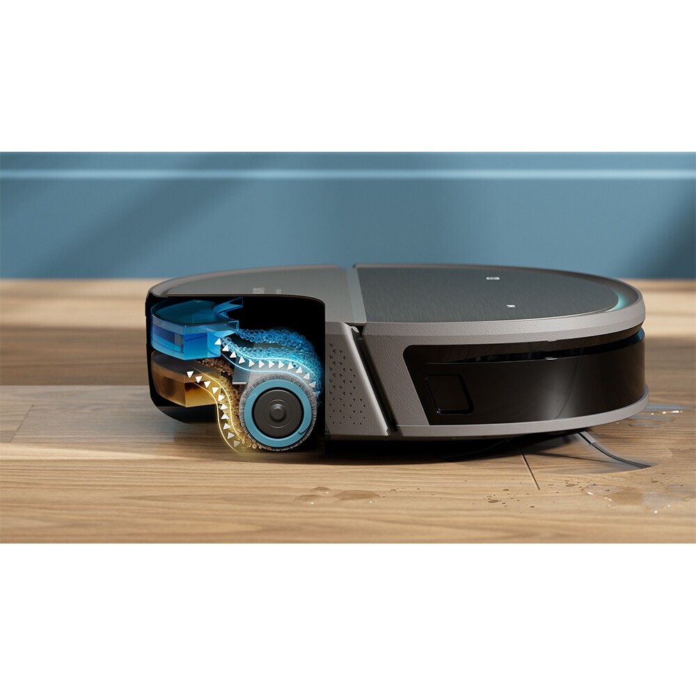 Aspirator robot PHILIPS HomeRun Seria 9000 XU9100/10, 0.22l, 14.4V, autonomie max 280 min, Wi-Fi, PowerCyclone Aqua, argintiu-negru