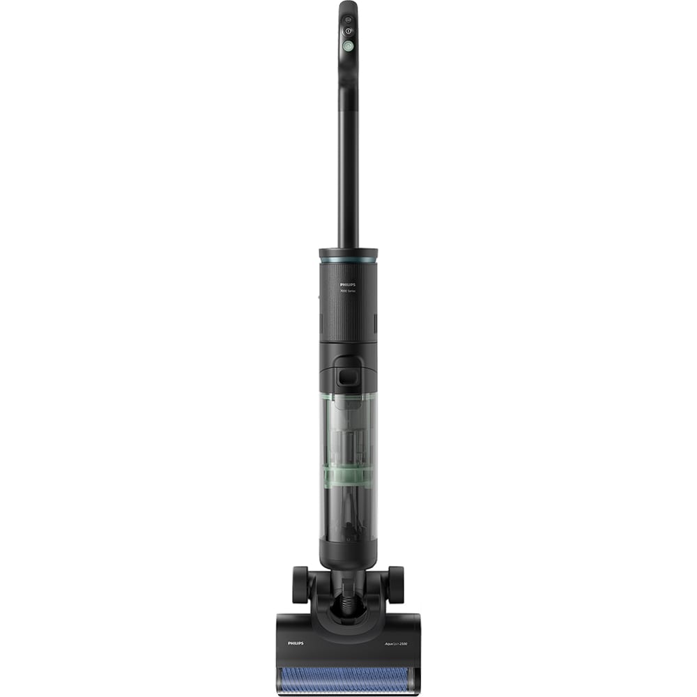 Aspirator vertical PHILIPS AquaTrio Seria 7000 XW7263/11, 0.45l, 21.6V, autonomie max 30 min, PowerCyclone Aqua, negru-albastru