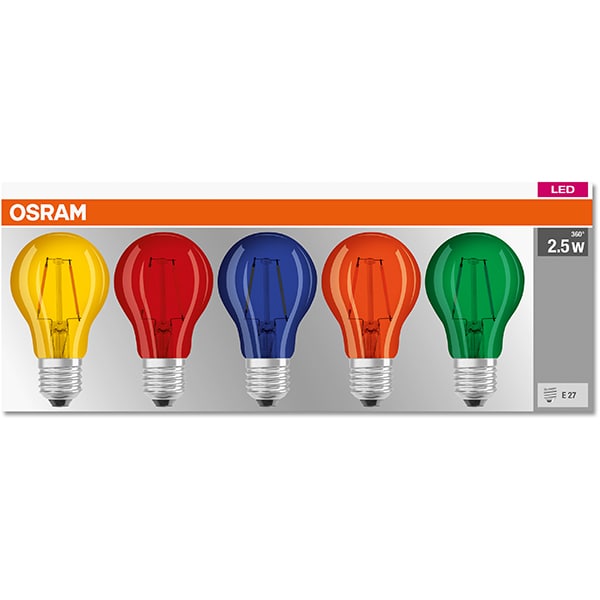 Set Bec LED OSRAM 4058075058460, 2.5W, E27, lumina variabila