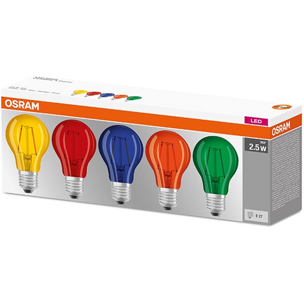 Set Bec LED OSRAM 4058075058460, 2.5W, E27, lumina variabila