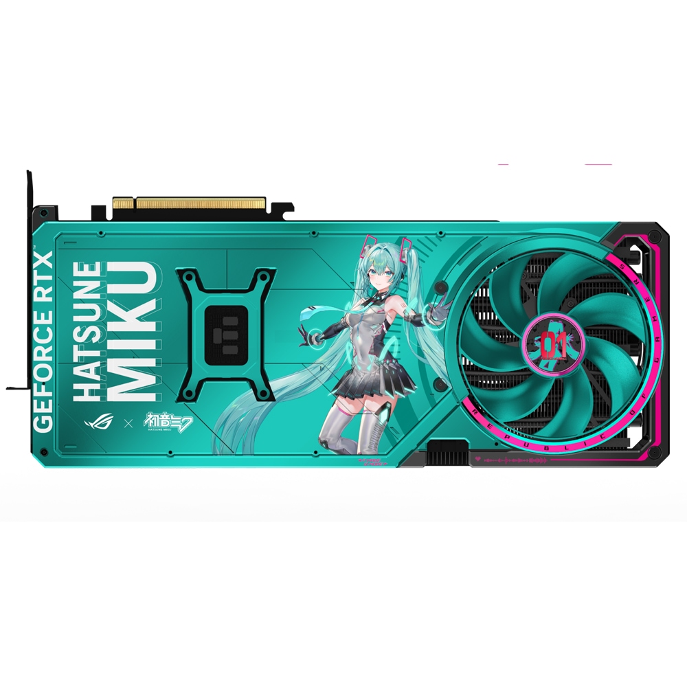 Placa video ASUS ROG Astral GeForce RTX 5080 OC HATSUNE MIKU Edition, 16GB GDDR7, 256bit