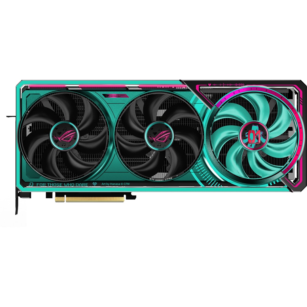 Placa video ASUS ROG Astral GeForce RTX 5080 OC HATSUNE MIKU Edition, 16GB GDDR7, 256bit