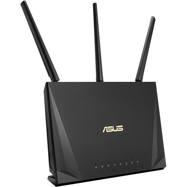 Router Wireless Gigabit ASUS RT-AC65P, Dual-Band 450 + 1300 Mbps, USB 3.1, negru