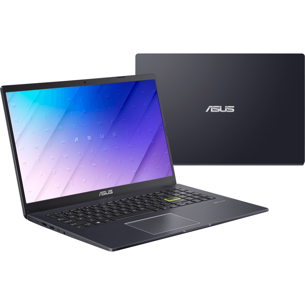 Laptop ASUS E510KA-BQ1204, Intel Celeron N4500 pana la 2.8GHz, 15.6" Full HD, 8GB, SSD 512GB, Intel UHD Graphics, Free Dos, Star Black