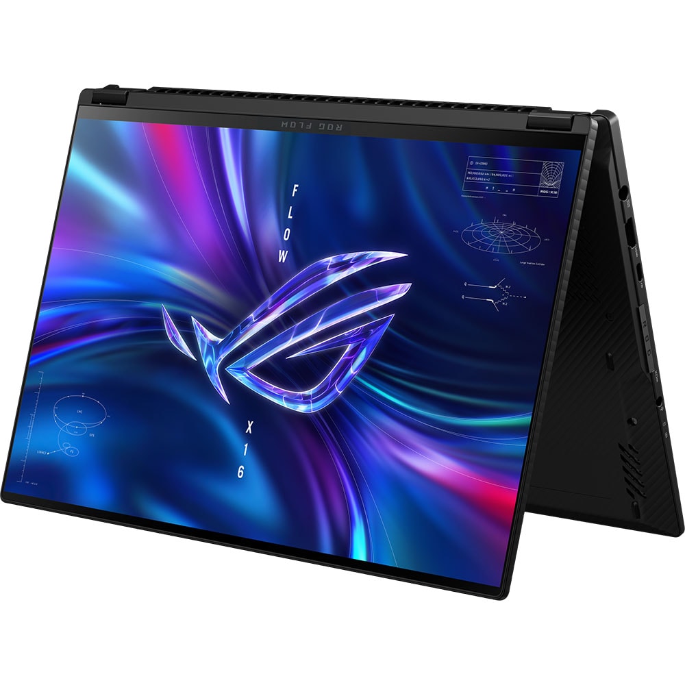 Laptop Gaming ASUS ROG Flow X16 GV601VV-NL039X, Intel Core i9-13900H pana la 5.4 GHz, 15.6" QHD+ Touch, 16GB, SSD 1TB, NVIDIA GeForce RTX 4060 8GB, Windows 11 Pro, negru