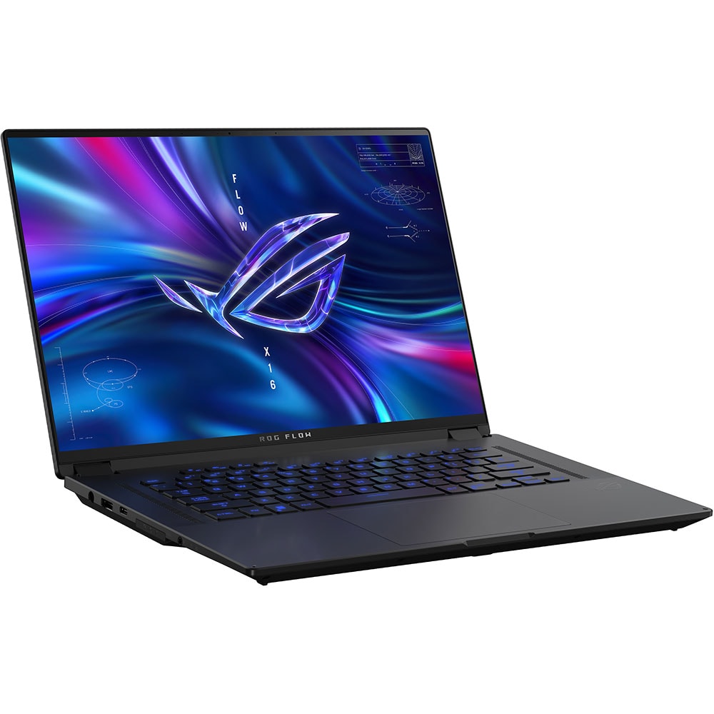 Laptop Gaming ASUS ROG Flow X16 GV601VV-NL039X, Intel Core i9-13900H pana la 5.4 GHz, 15.6" QHD+ Touch, 16GB, SSD 1TB, NVIDIA GeForce RTX 4060 8GB, Windows 11 Pro, negru