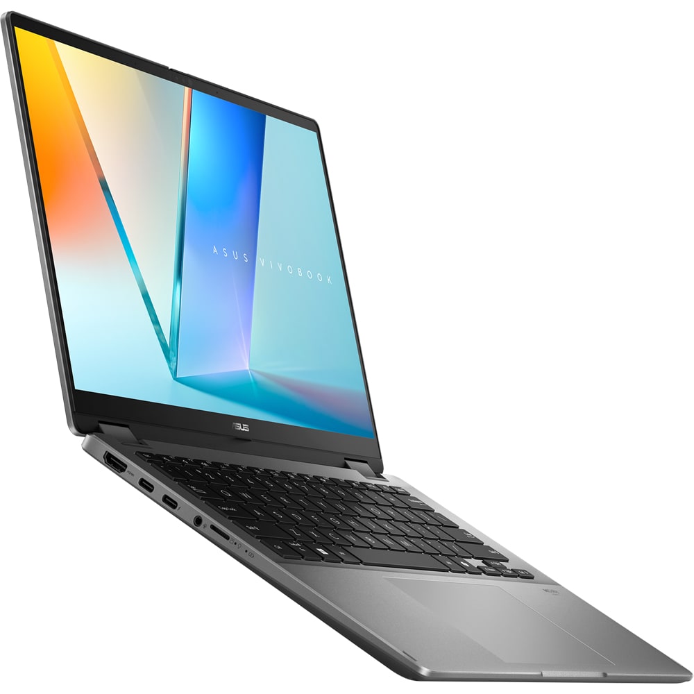 Laptop ASUS Vivobook 14 Flip OLED TP3407SA-QL059X, Intel Core Ultra 5 226V pana la 4.8GHz, 14" WUXGA, 16GB, SSD 1TB, Intel Arc Graphics, Windows 11 Pro, Matte Gray