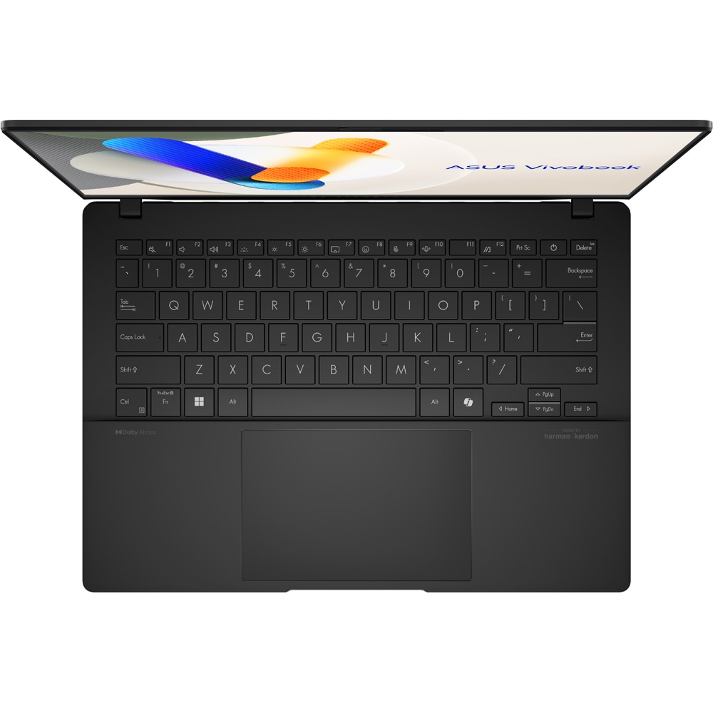 Laptop ASUS Vivobook S 14 OLED M5406KA-PP067, AMD Ryzen AI 7 350 pana la 5GHz, 14" 3K, 32GB, SSD 1TB, AMD Radeon Graphics, Free DOS, Neutral Black