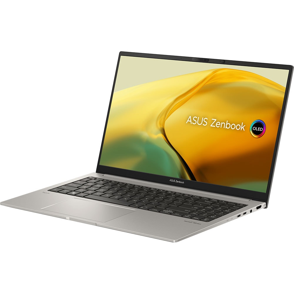 Laptop ASUS Zenbook 15 OLED UM3504DA-MA175X, AMD Ryzen 7 7735U pana 4.75GHz, 15.6" 2.8K, 32GB, SSD 1TB, AMD Radeon 680M, Windows 11 Pro, Basalt Grey