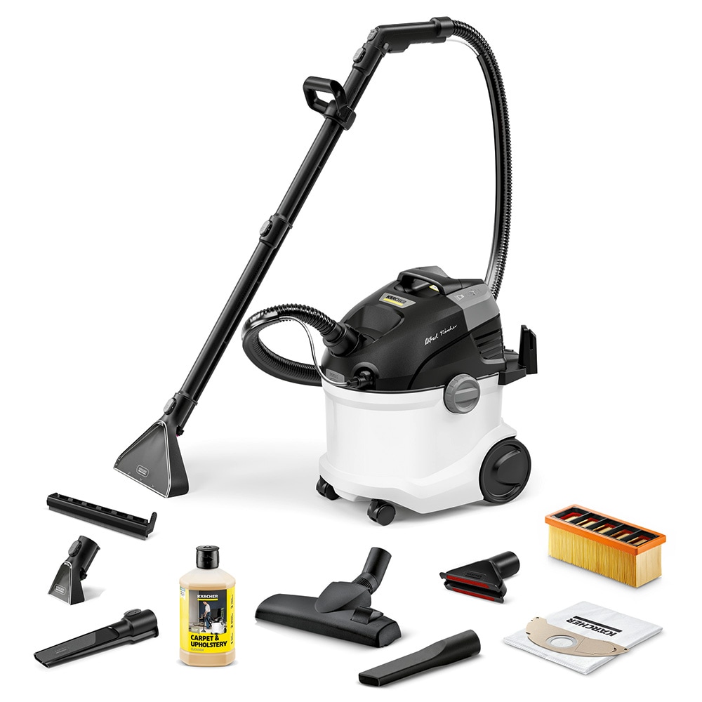 Aspirator cu spalare KARCHER SE 6 Signature Line, 4l, 1000W, alb-negru