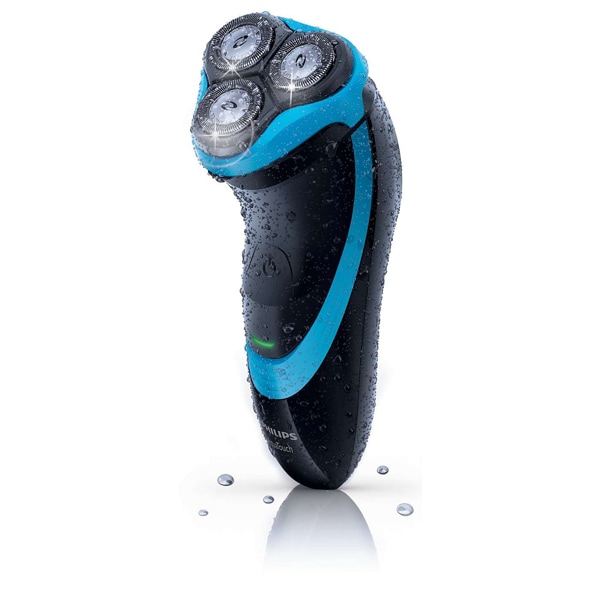 Aparat de ras PHILIPS AquaTouch AT750/16, acumulator, autonomie 40 min, Super Lift&Cut, negru-albastru