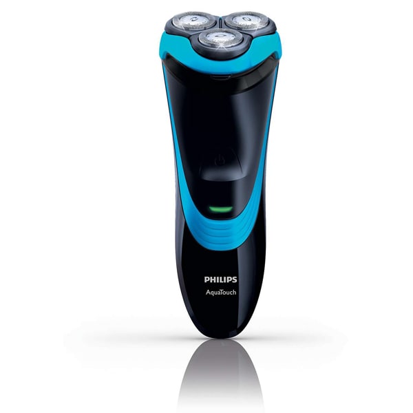 Aparat de ras PHILIPS AquaTouch AT750/16, acumulator, autonomie 40 min, Super Lift&Cut, negru-albastru