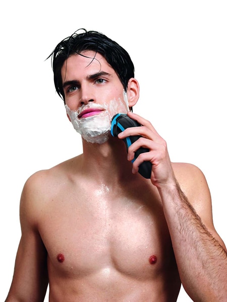 Aparat de ras PHILIPS AquaTouch AT750/16, acumulator, autonomie 40 min, Super Lift&Cut, negru-albastru