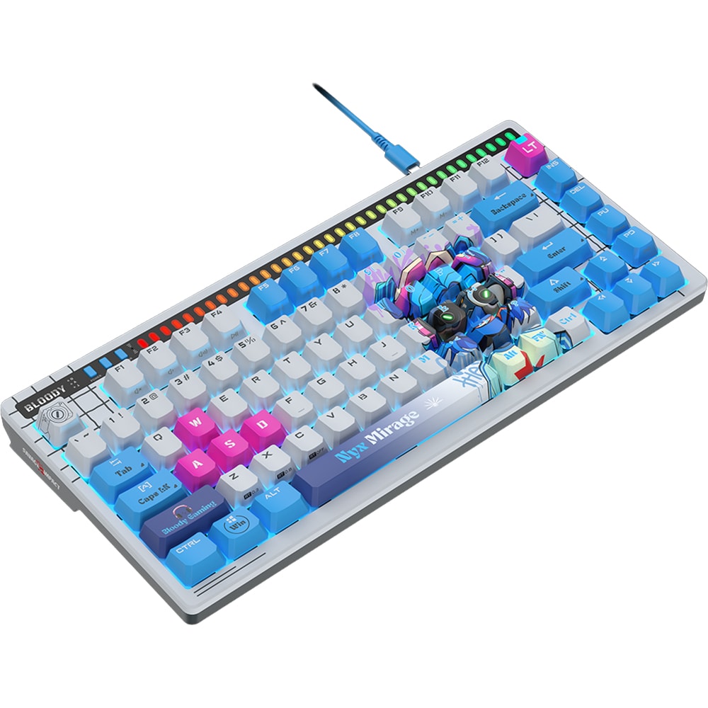 Tastatura Gaming mecanica A4TECH Bloody AT75 Nyx Mirage, USB, Layout US, multicolor