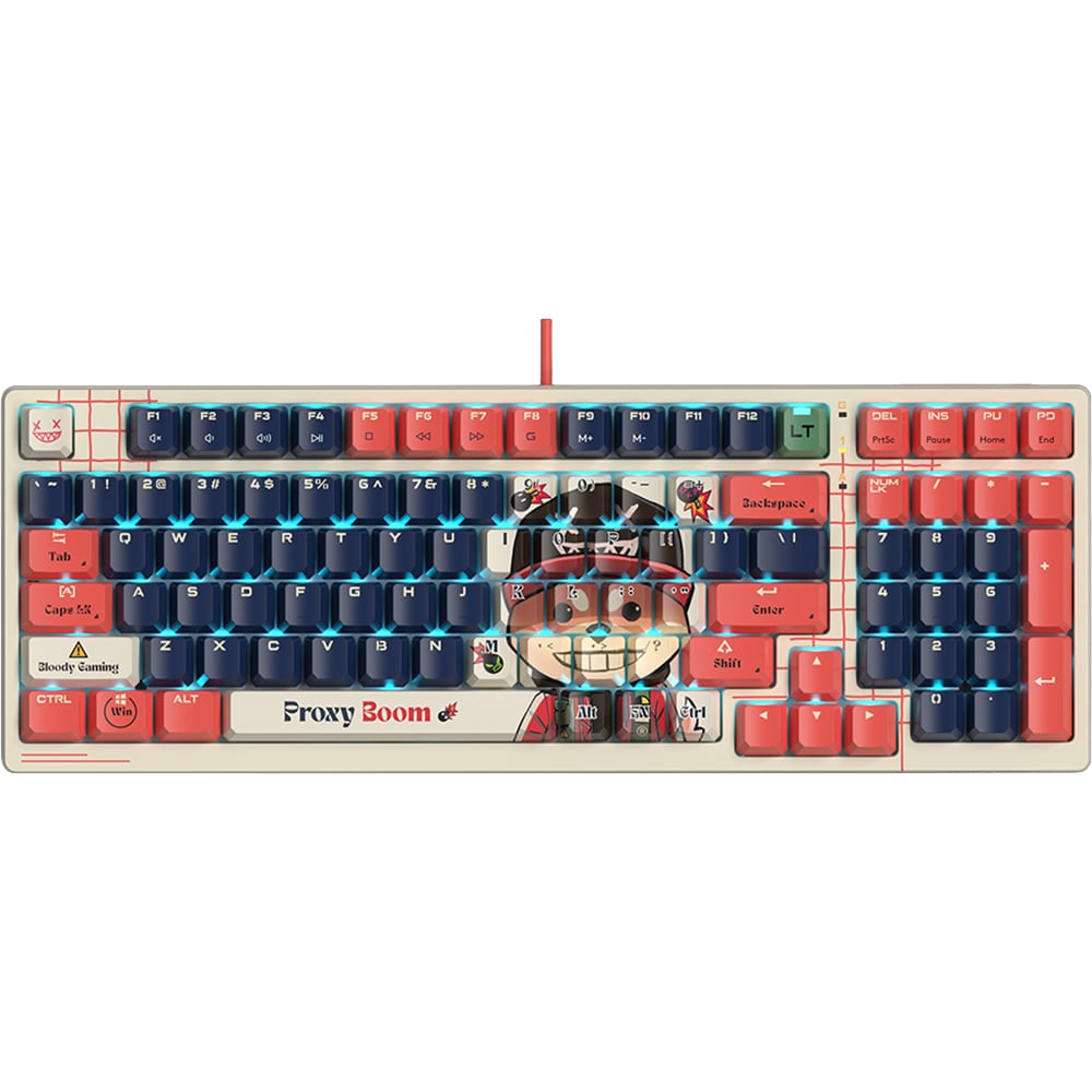 Tastatura Gaming mecanica A4TECH Bloody AT98 Proxy Bloom, USB, Layout US, multicolor