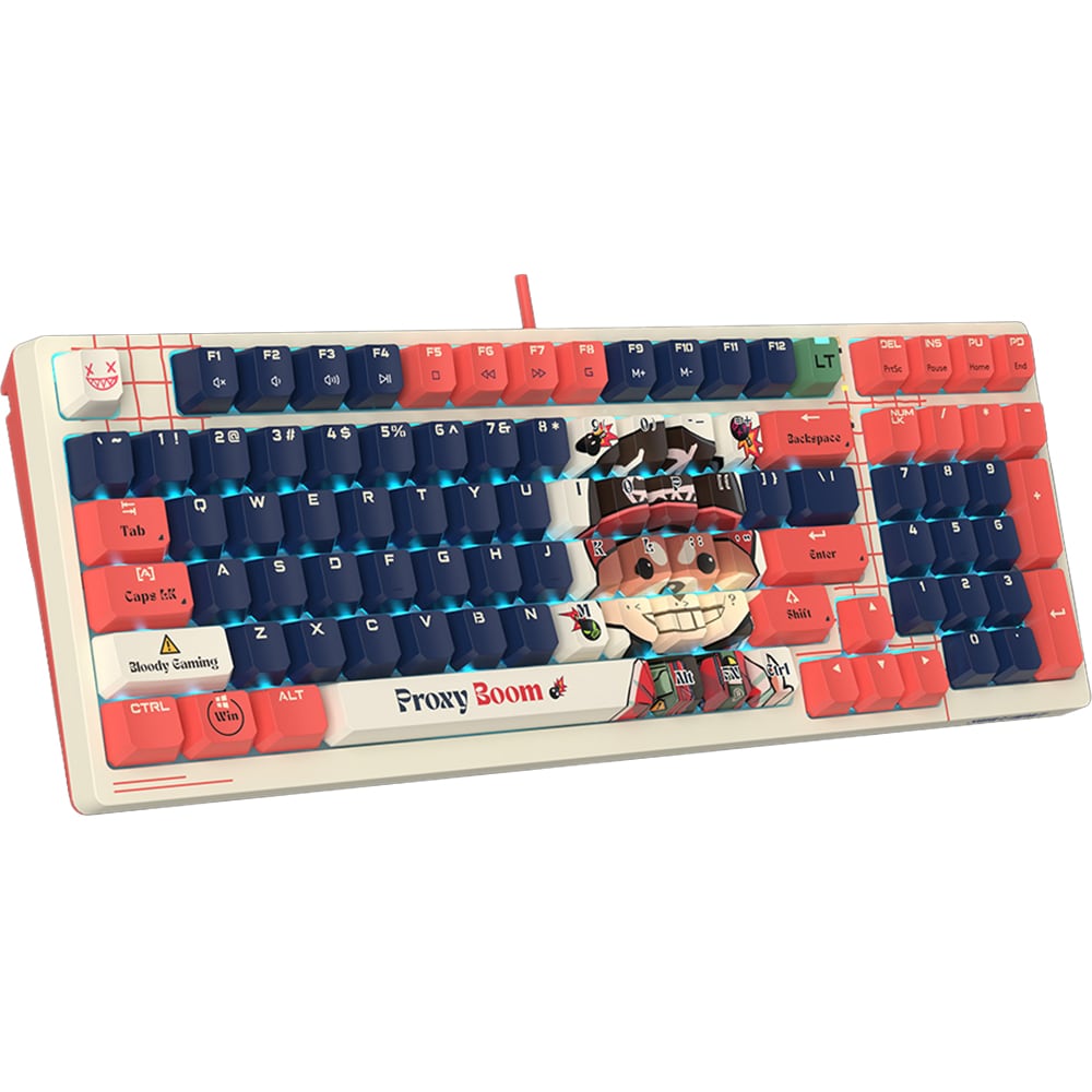 Tastatura Gaming mecanica A4TECH Bloody AT98 Proxy Bloom, USB, Layout US, multicolor