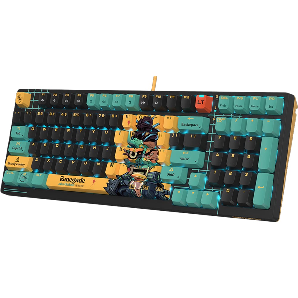 Tastatura Gaming mecanica A4TECH Bloody AT98 Renegade, USB, Layout US, multicolor