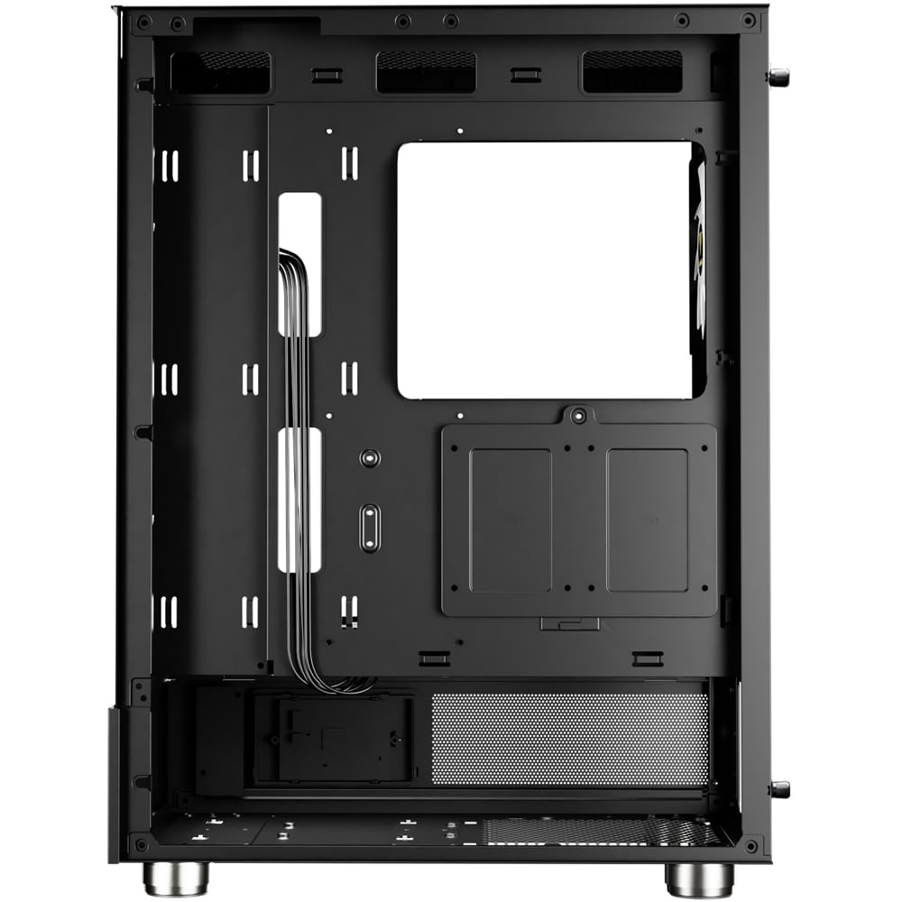 Carcasa PC GAMDIAS ATLAS E1, USB 3.0, Fara sursa, iluminare ARGB, negru