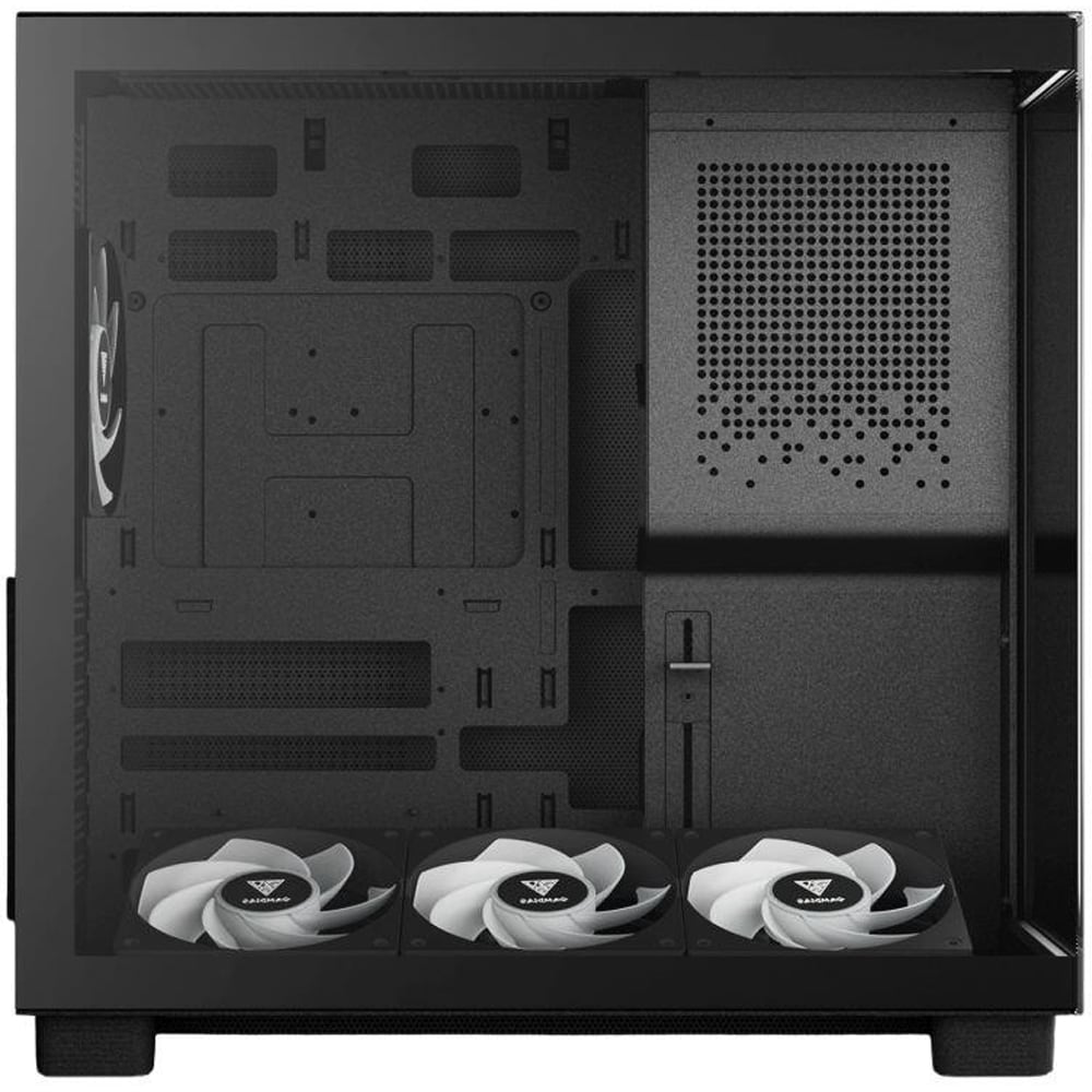 Carcasa PC GAMDIAS ATLAS M4, USB 3.0, USB Type C, Fara sursa, iluminare ARGB, negru