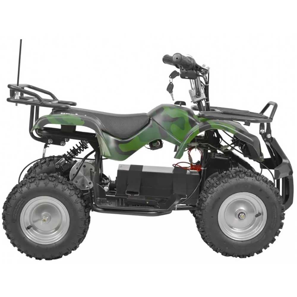 ATV electric copii HECHT 56801, 6", 36 V, 25 km/h, 3-8 ani, verde-negru