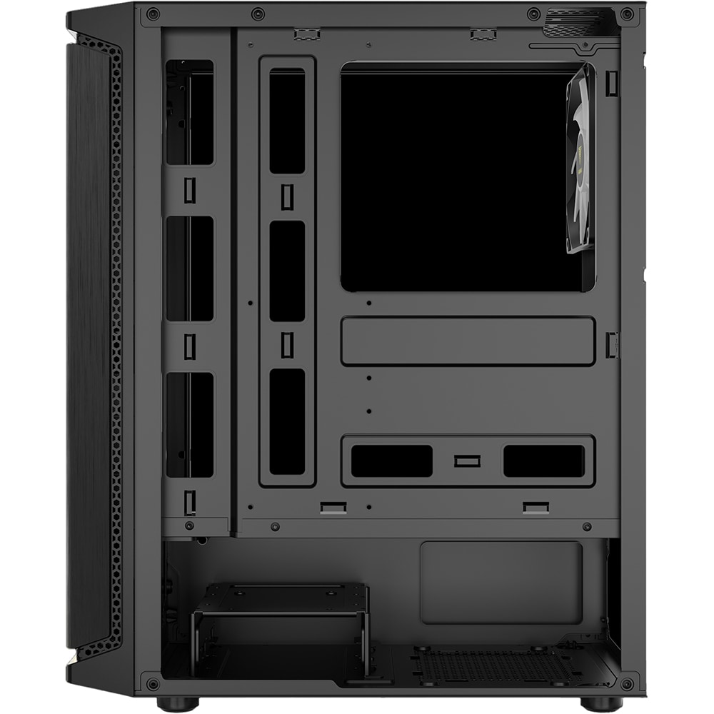 Carcasa PC GAMDIAS AURA GC8 ARGB, USB 3.0, Fara sursa, iluminare ARGB, negru