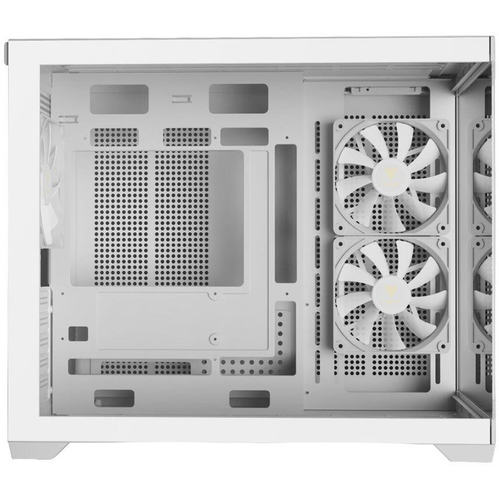 Carcasa PC GAMDIAS Aura GC10M V2 WH ARGB, USB Type C, Fara sursa, iluminare ARGB, alb