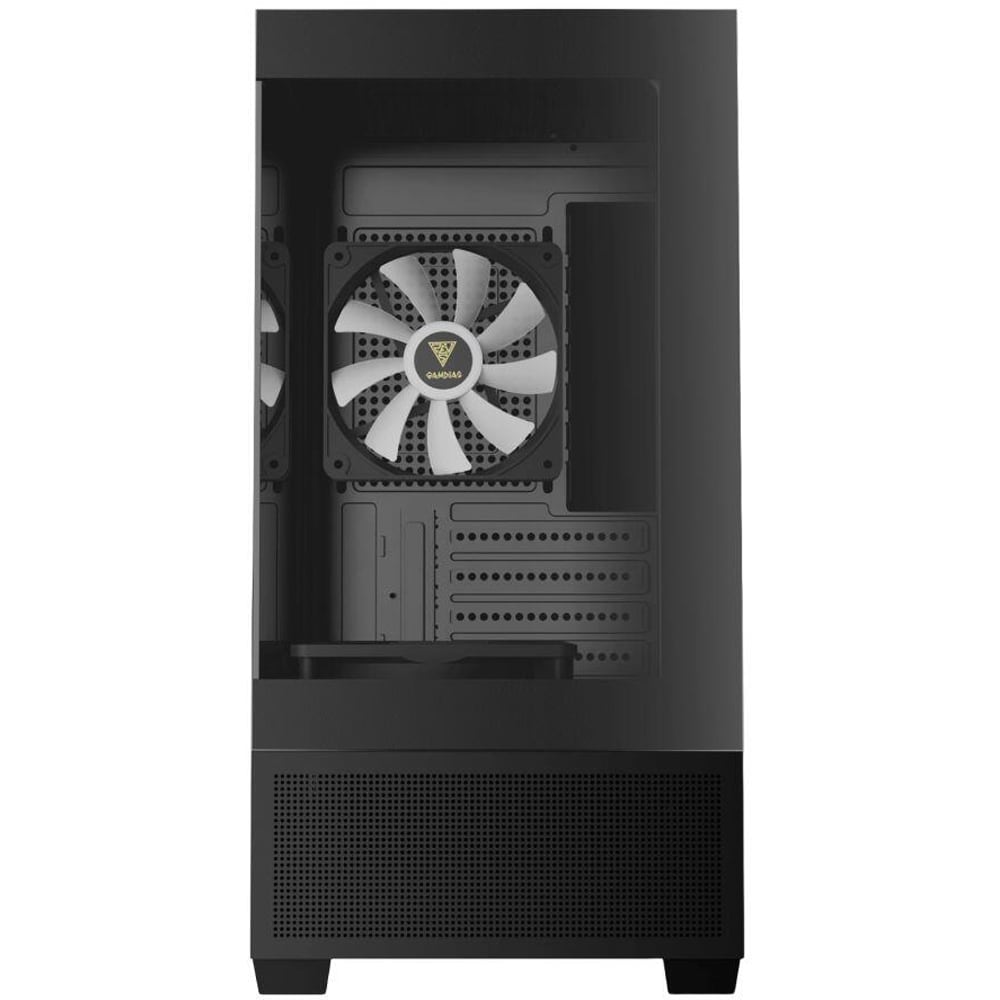 Carcasa PC GAMDIAS Aura GC9M Elite ARGB, USB Type C, Fara sursa, iluminare ARGB, negru