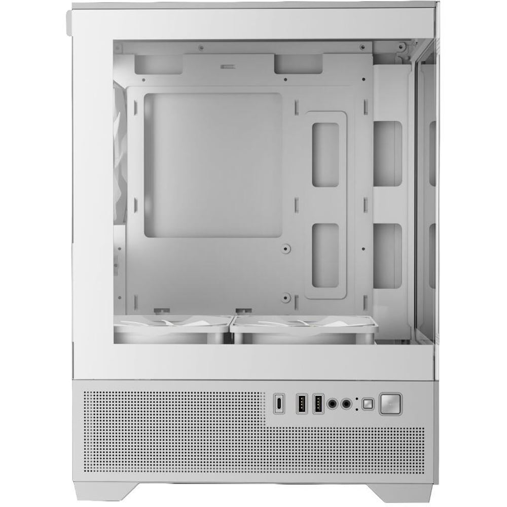 Carcasa PC GAMDIAS Aura GC9M Elite WH ARGB, USB Type C, Fara sursa, iluminare ARGB, alb