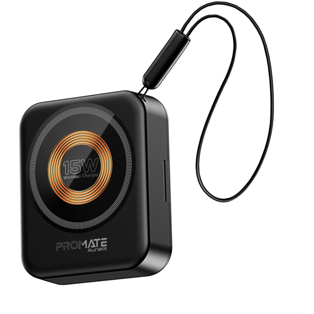 Kit multifunctional cu incarcator wireless PROMATE AuraKit, negru