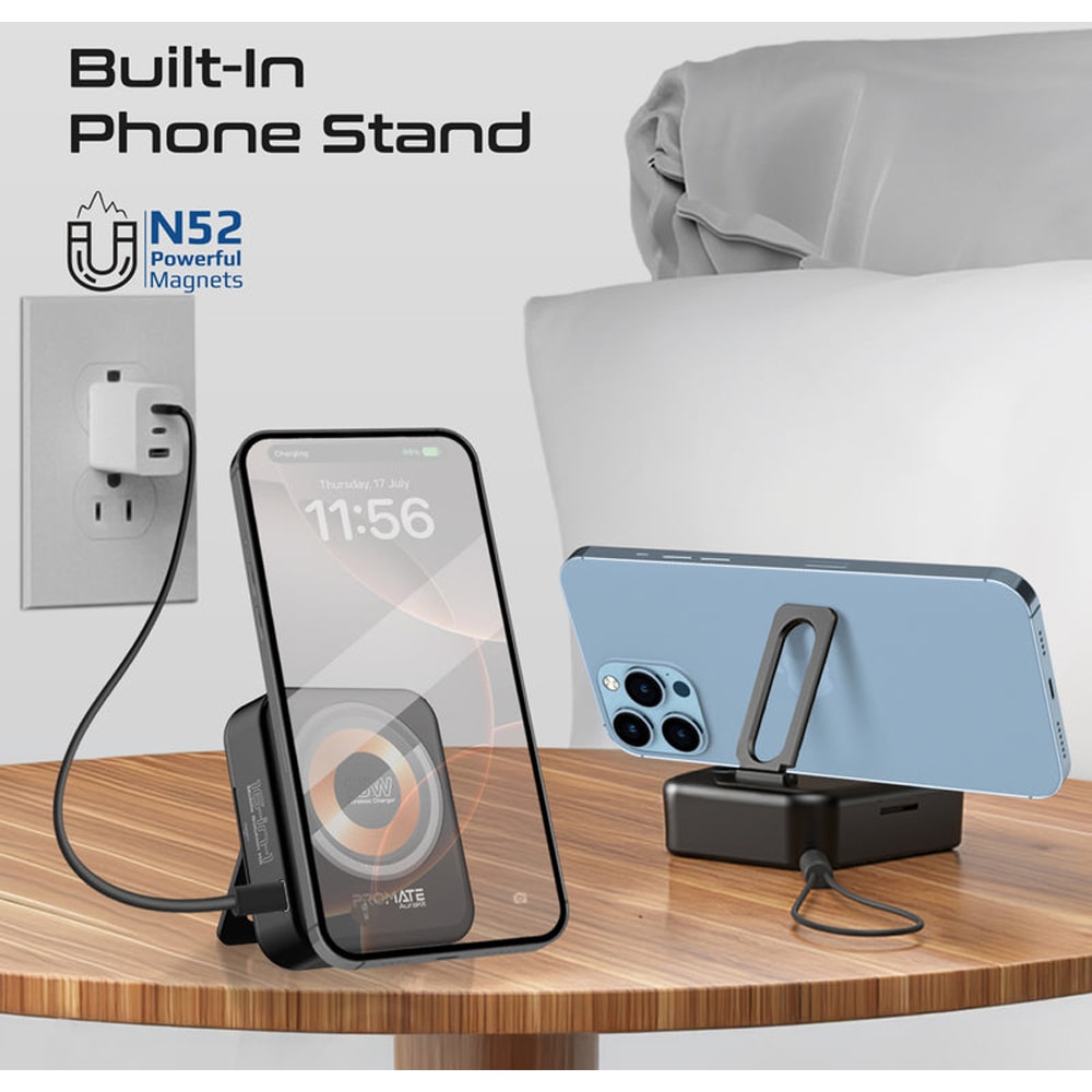 Kit multifunctional cu incarcator wireless PROMATE AuraKit, negru