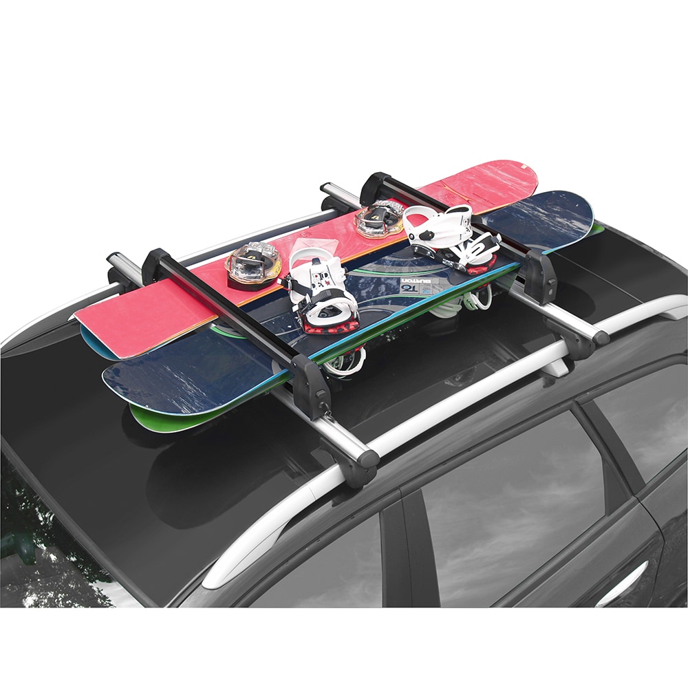 Suport auto ski/snowboard MENABO Silver Ice Black Edition, 6 perechi