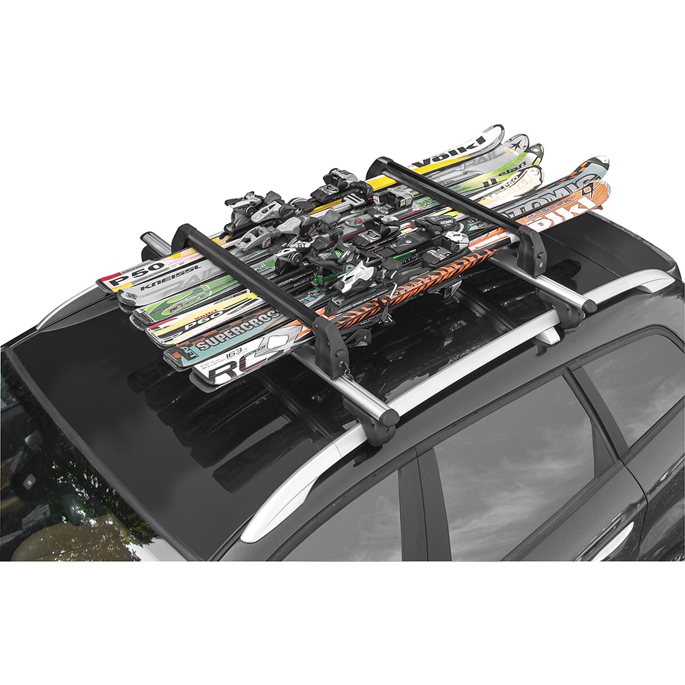 Suport auto ski/snowboard MENABO Silver Ice Black Edition, 6 perechi