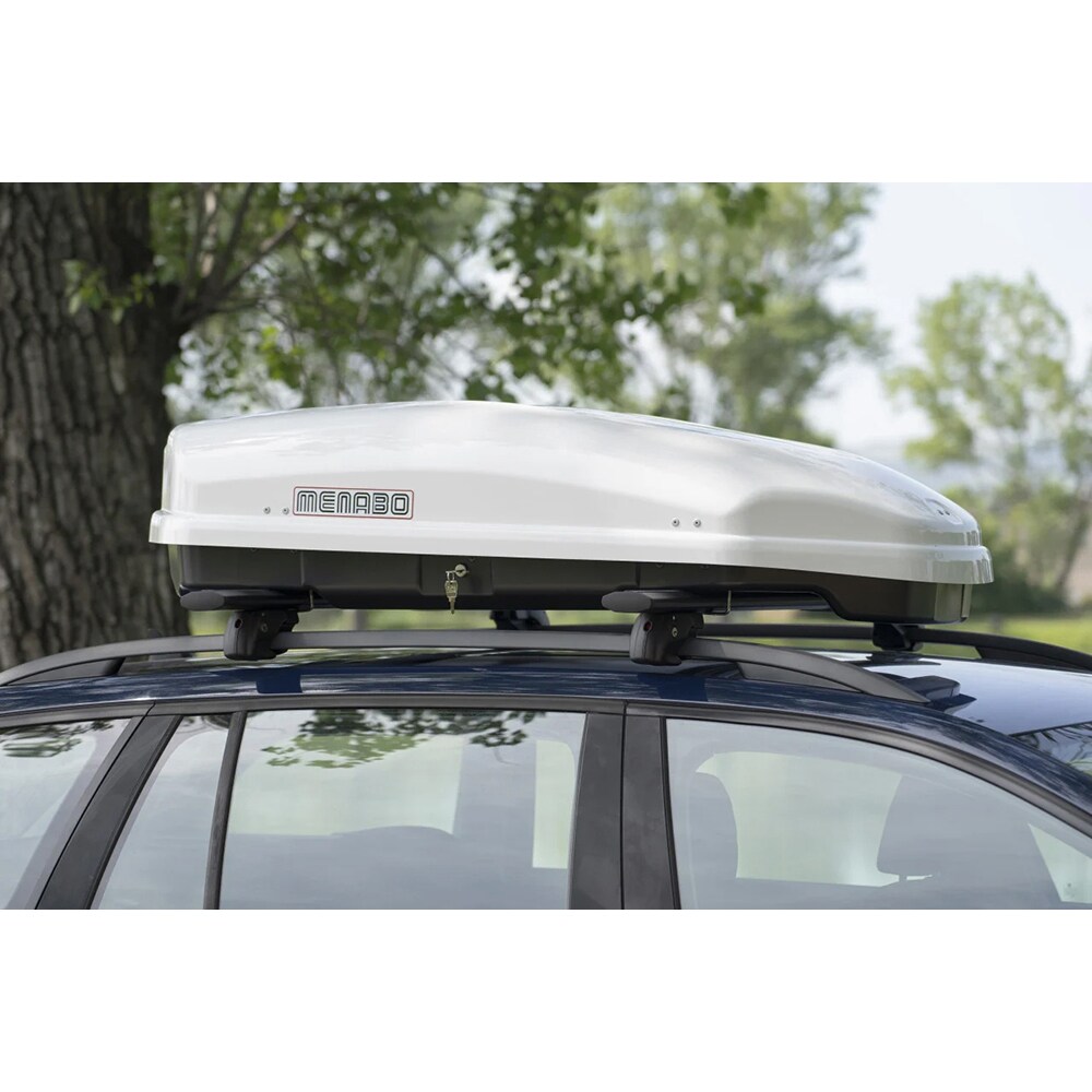 Cutie portbagaj MENABO Satellite, 330l, alb lucios