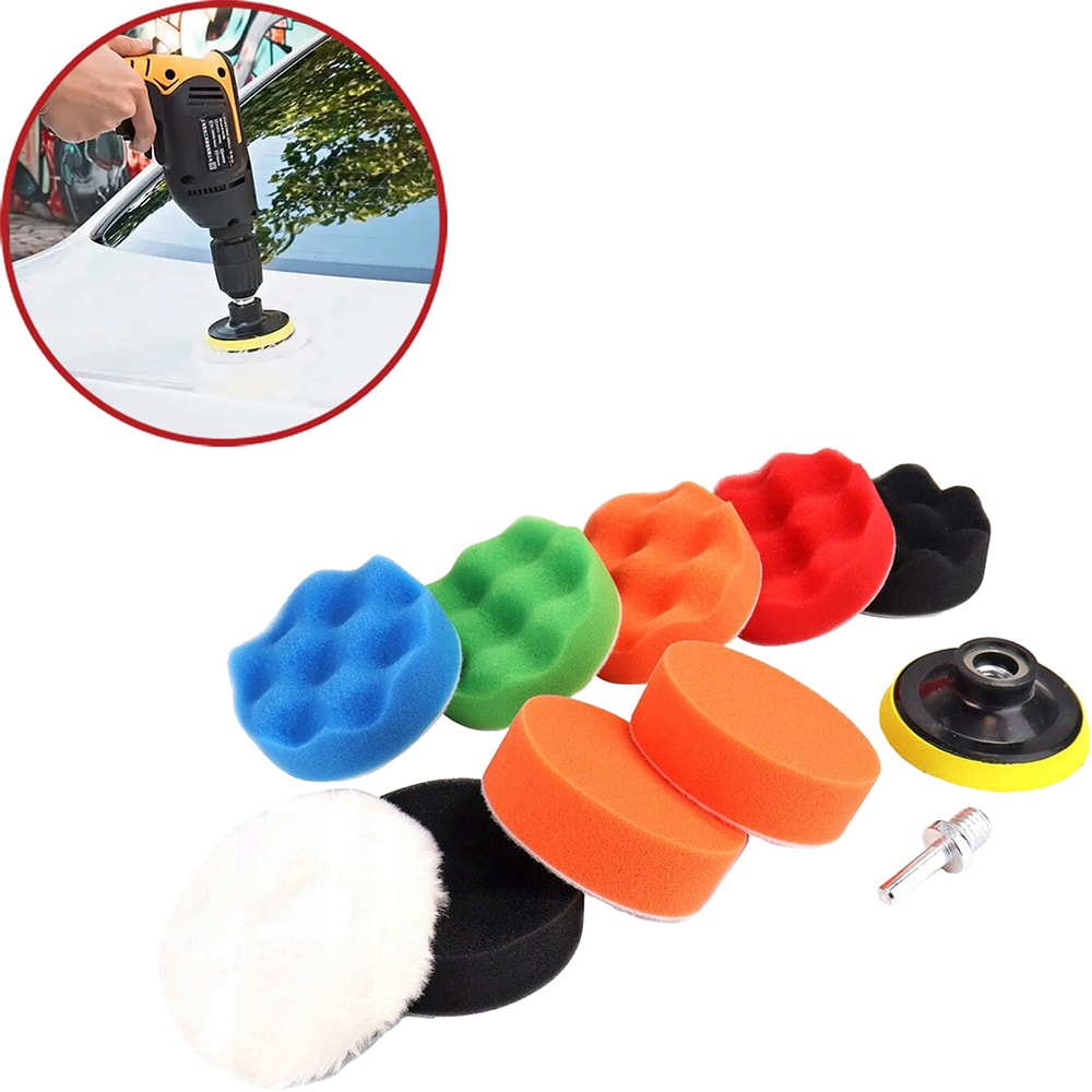 Set polish auto ROLL FAST 10002R, taler 8cm, 11 piese