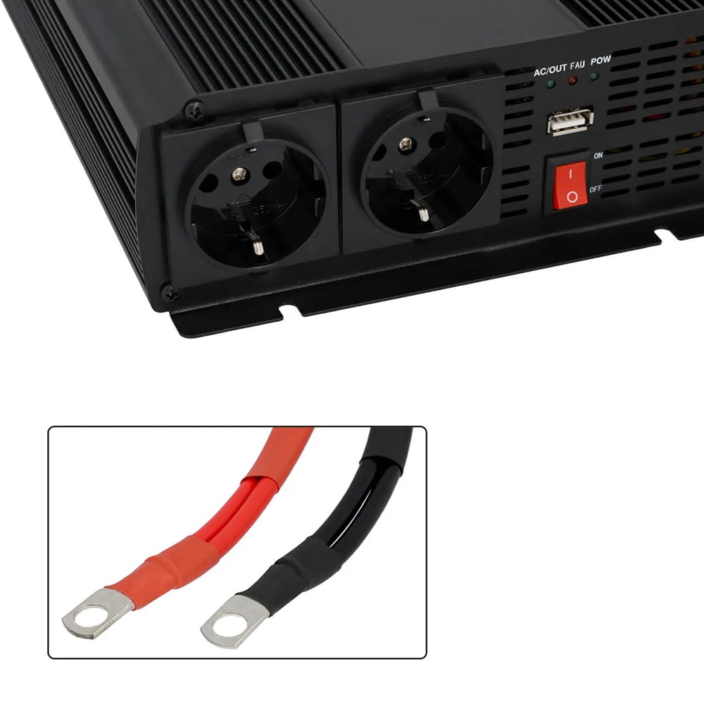 Invertor de tensiune AEG 10057, 1000W, 12V, 230V