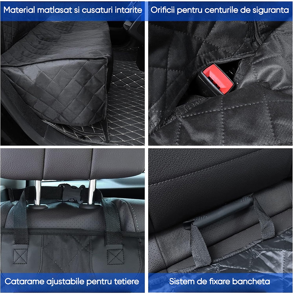 Husa protectie animale bancheta ROLL FAST 10220R, 133 x 43 x 116cm, negru