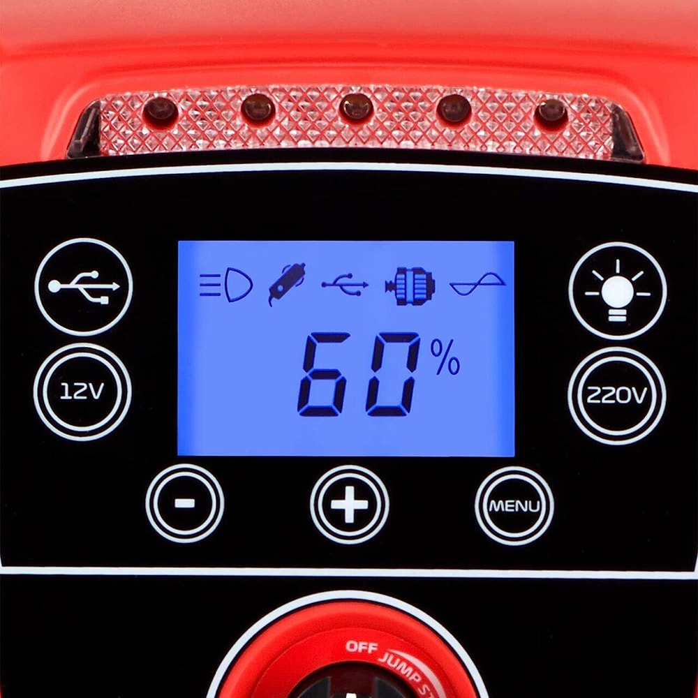 Robot pornire  4in1 FORMULA 1 Jumpstarter PJ125, 12V, 1250A, USB, compresor, lampa led, rosu