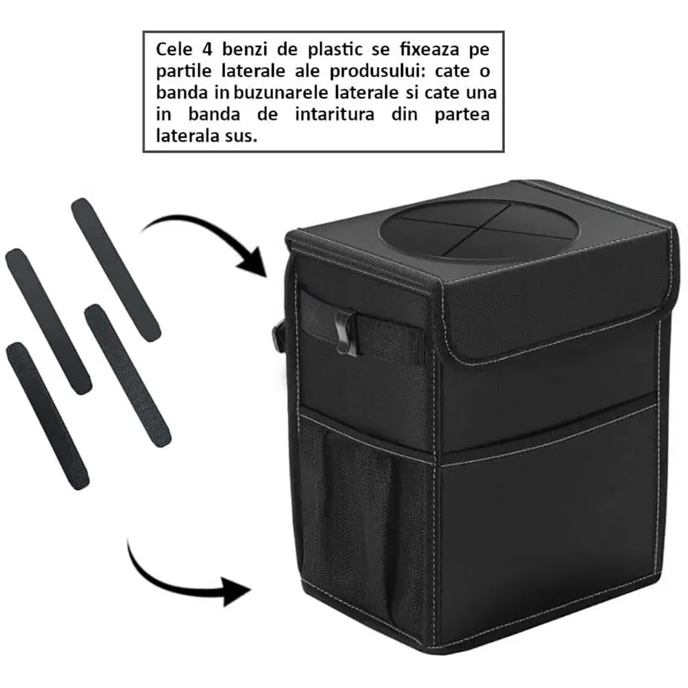 Cos de gunoi auto ROLL FAST 11700R, negru