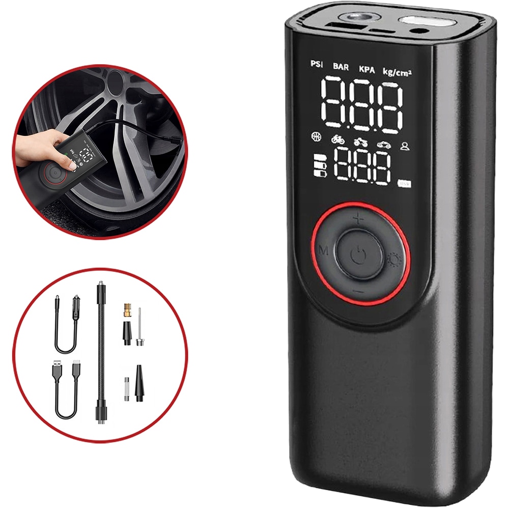 Compresor auto ROLL FAST 11830R, acumulator, 10bar, 12V